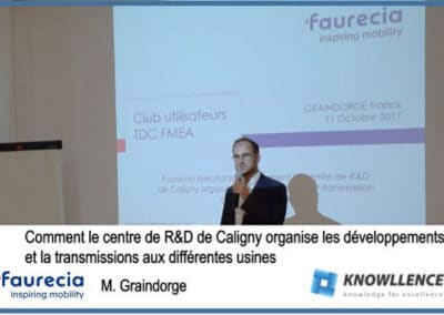 Faurecia / AMDEC et SPC : communication R&D et usines