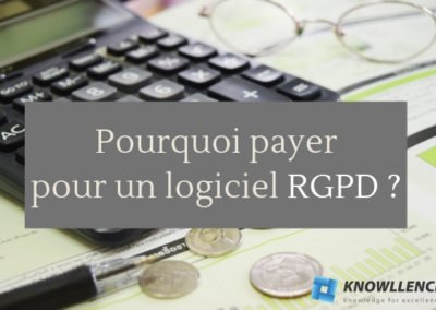 Pourquoi payer pour un logiciel RGPD ?