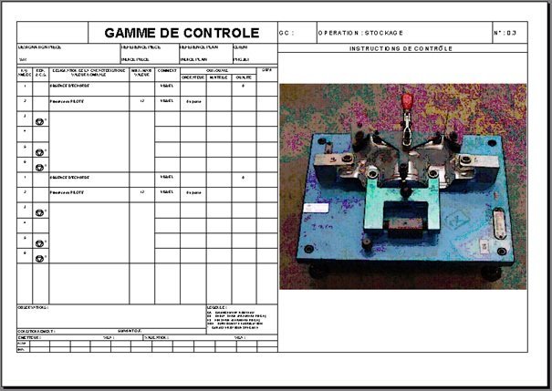 Logiciel Amdec Process Knowllence exemple de gamme de contrôle