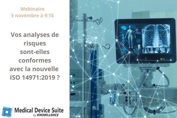 webinaire Analyses de risques conformes à ISO 14971:2019 découvrez notre logciiel Risques ISO 14971:2019