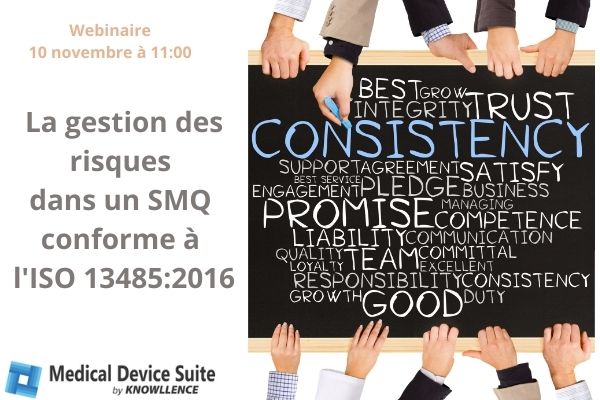 webinaire risques dans un SMQ selon ISO 13485 analyses de risques et ISO 13485:2016