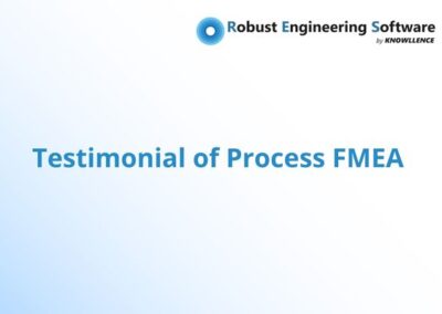 Testimonial of Process FMEA from an automotive subcontractor