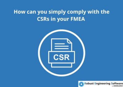 How can you simply comply with the CSRs in your FMEA?