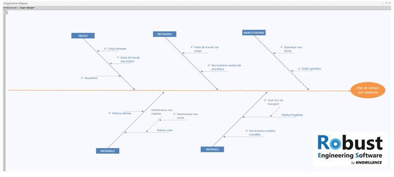 exemple Ishikawa - avec robust engineering software